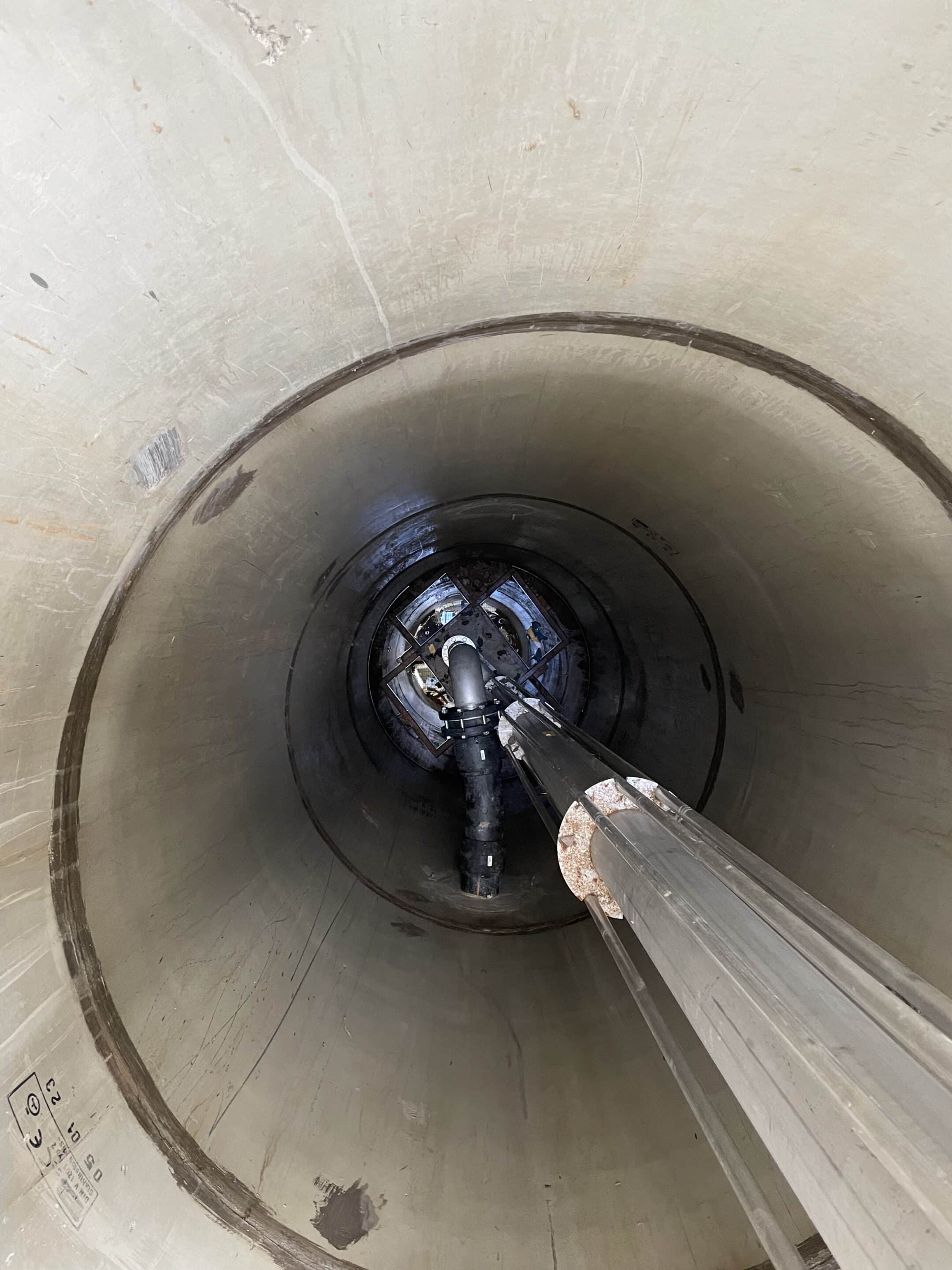 Dykarledning med passivpump system under Dalälven